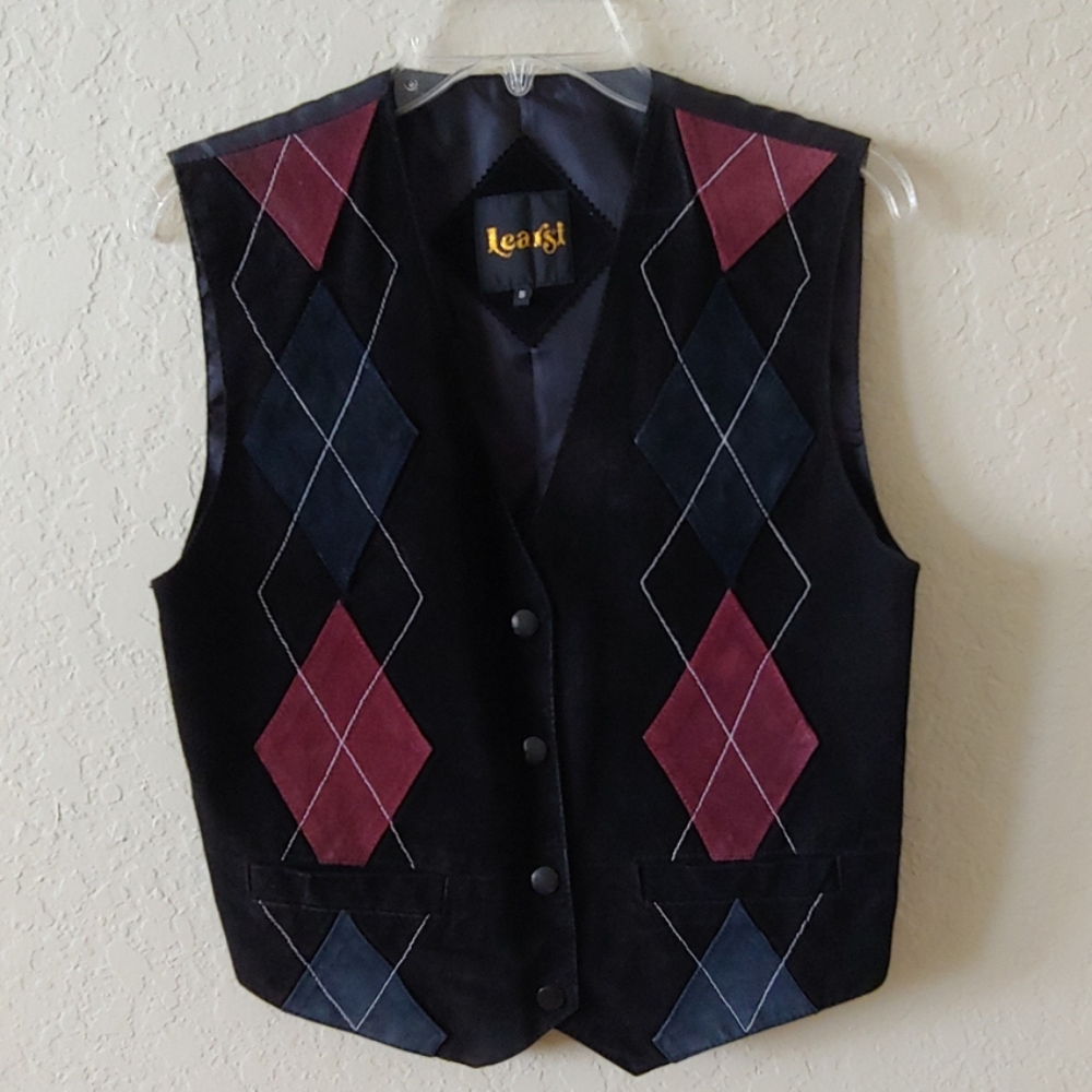 Leather front vest for women